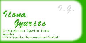 ilona gyurits business card